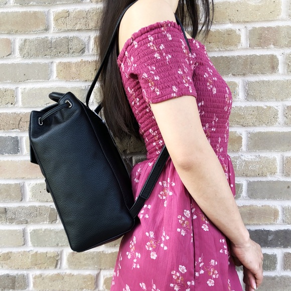 Tory Burch Bombe T Flap Leather Backpack - Picture 3 of 8